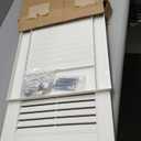 Ekena Millwork Lifetime Vinyl LL1S12X03900WH Standard Cathedral Top Center Mullion, Open Louver Vinyl Shutters, w/Installation Shutter-Lok's & Matching Screws (Per Pair), 12"W x 39"H, White