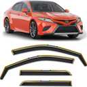 in-Channel Window Rain Guards Fit for Toyota Camry 2018 2019 2020 2021 2022 2023 2024 Low Profile Rain Guard Side Window Deflectors Window Visor Vent Visors Vent Shades Car Accessories