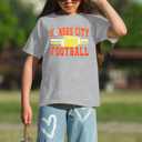 Football Shirts for Girls Boys Game Day Shirt Softball Season Kids Tee Print Short Sleeve Top