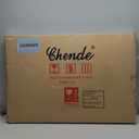 Chende 36''x24'' Bathroom Mirror with Beveled Glass, Elegant Decorative Mirror for Wall Decor, Modern Accent Mirror with Scalloped Frame for Living Room, Dining Room, Entryway, Fireplace, Bedroom