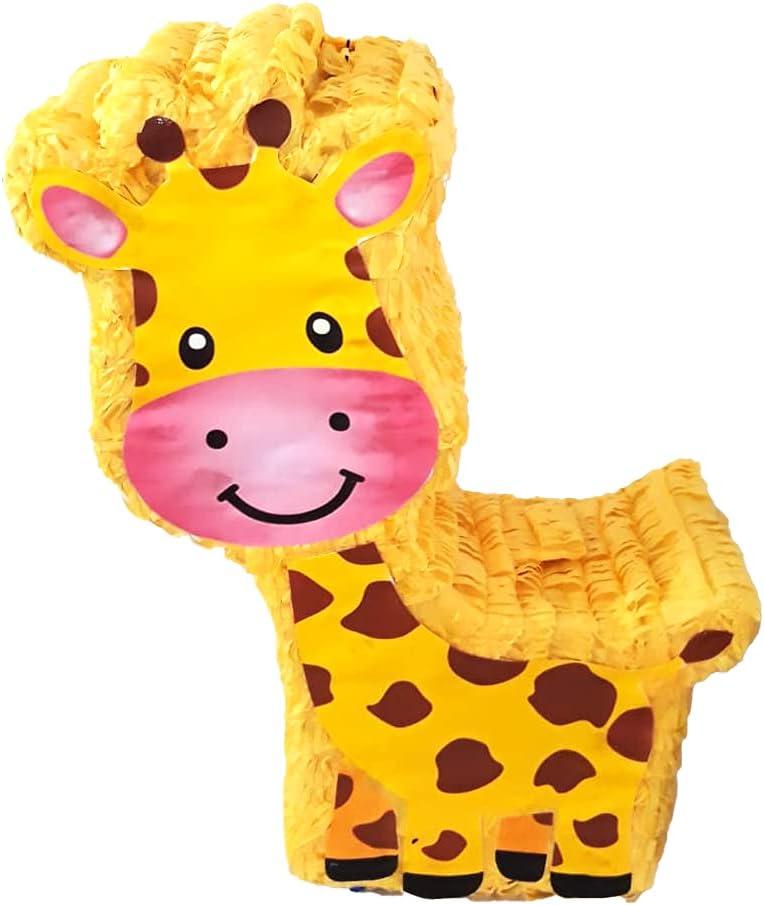 Girafee Pinata for Animal Theme Birthday Parties, Centerpiece Decoration, 17.75 x 13 x 5 Inches