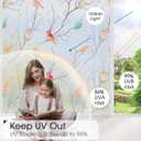 2 x Coavas One Way Window Privacy Film, Reflective Window Tint for Home See Out Not in, Sun Blocking Anti UV Static Cling Glass Windows Door Coverings for Winter (17.5 x 78.7 Inch, Z-translucent Birds)