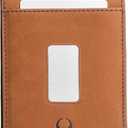 DONBOLSO Leather RFID Wallet For Men - 8 Card Slots Slim Bifold Wallet RFID Blocking Front Pocket Wallets For Men With Money Clip - 4 inches Anti-Theft Flat, Thin & Hybrid Small Minimal Wallet - Brown