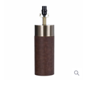 Stylecraft Natural Leather and Gold Table Lamp