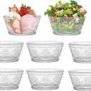 Vintage glass dessert bowl, ice cream bowl, 13oz glass bowl for small dipping bowls Set of 4, ice cream, sundaes, oatmeal, small fruit salad, etc (8)