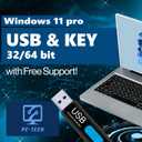TECH USB Compatible with Windows 11 professional 64 Bit USB With Key. Factory Fresh, Recover, Repair and Restore. Key Included and USB Install. Fix Desktop & Laptop. Free 24/7 Technical Support.