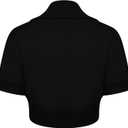 Loxdonz Girl's Short Sleeve Shrug Childrens Kids Cotton Cardigan Bolero Shrug Jacket