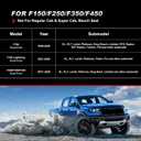 for Ford F150 Seat Covers 2009-2024 2025 2026 | F250 F350 F450 2017-2025 2026 Seat Covers Super Duty, Leather Waterproof, Custom Fit for Ford(2 Front Set, Black)