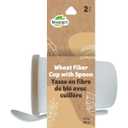 2 x Wheat Fiber Cup With Spoon