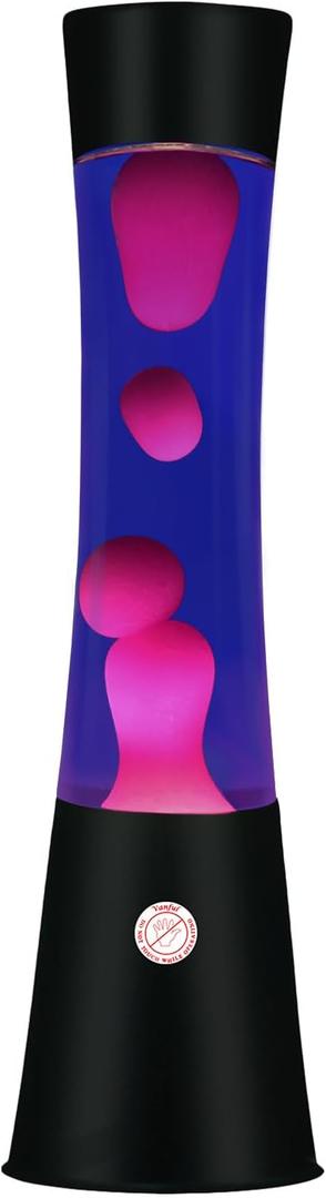16" Purple Liquid Motion Lamp with White Wax Black Base for Adults and Kids, Large Magma Lamp as Home Office Bedroom Christmas Party Decoration, Mood Lamps for Girls Boys Teens as Night Light