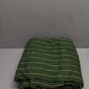 Bedsure Striped Duvet Cover King Size, 100% Washed Cotton Duvet Cover Linen Like Textured, Classic Striped Pattern Enhances Bedroom Comfort and Style, Stripes Olive Green, 104"x90"