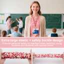 2 Set Scrunchie Lanyard for ID Card Neck Lanyard Set with 4Pcs Acrylic Cards and Scrunchie Keychain Wristlet for Teacher Nurses School Office