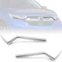 HECASA Headlight Molding Compatible with 2017-2019 Honda CR-V CRV Front Bumper Head Light Grille Trim Chrome Replace for 71173-TLA-A00 HO1212121 71123-TLA-A00 HO1213121 Left&Right Side - 2 Packages