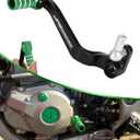 JFG RACING KLX140 Shifter, Folding Gear Shift Pedal Lever Forged Aluminum for KLX 140 2008-2026, KLX 140L 2008-2026, KLX 140G 2017-2026 Dirt Bike, Green