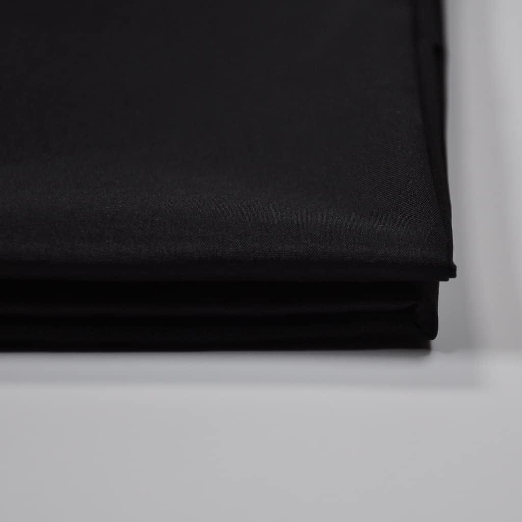 All-Black Solid Col Fabric, for Party Derss by 2 Yards (72 Inch & All-Black)