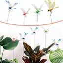 2 x 8Packs Fake 3D Outdoor Simulation, Natural Organic Concept Insert Pole Clip, Gardening Decoration Insert Plaque Yard Ornaments Outdoors