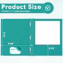 Two Pocket Folders, RAZCC 75 Pack Two Pocket Folders with Prongs, 3 Prong Folders Fit Letter Size Paper, Pocket File Folders for School Office Home Business, Turquoise