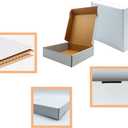 8x8x2 Inches Shipping Boxes Set of 25,White Corrugated Mailing Cardboard Box Literature Mailer for Packing Small Business Moving Storage, E-Commerce Packaging Mailing Boxes Gift Boxes for Presents