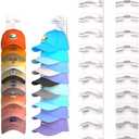Hat Organizer for Baseball Caps 2Pack, Hat Rack for Wall with Strong Adhesive Hold up to 20 Hats, Hat Hanger Holder Display for Door Closet, Cap Organizer Storage Multilayer Two Mounting Option(White)