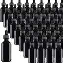 48 Pack 1/2oz Black Glass Dropper Bottles, Eye Dropper Bottles with Glass Droppers for Essential Oils, Perfumes(15ml, Black)-Maybe 15ml CLear
