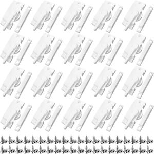 Qunclay 20 Pack Cam Action Window Sash Locks and Keeper, White Window Latch Security Lock Sliding Parts and Hardware for Double Hung, Vertical and Horizontal Sliding