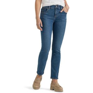 Lee Women's Ultra Lux Comfort with Flex Motion Slim Straight Jean with Ever Fit, Power Struggle, 12 Short