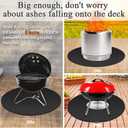 Round Fire Pit Mats for Under Fire Pit Compatible with Solo Stove, Accessories Compatible with Solo Stove , 3-Layer Fireproof Esay to Clean Grill Mats for Outdoor Grill to Protect the Deck, 39in (Black)