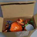 Maxcheck 24 Sets 16 oz Dinosaur Cups Birthday Party Favors with Colorful Lids and Straws for Birthday Decorations Rainbow Plastic Cups Reusable Plastic Straws for Party