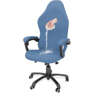 Gaming Chair Cover Cat Scratch Proof Gaming Chair Slipcovers with Armrest  Stretchable Waterproof Anti-Scratch Fabric Office Desk & Racing Chair Cover, Universal Fit for Computer Gamer Chairs - Blue