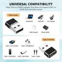3 x USB C Female to USB Male Adapter, 5-Pack, Type C to USB A Charger Converter for iPhone 16 15 14 13 12 11 Plus Pro Max, Samsung Galaxy S24 S23 S22 Ultra, A-pple iWatch Watch Series 7 8, AirPods, iPad