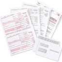 DuryMark 1099 Misc Tax Forms 2025 with Envelopes, 10 Vendor Kit for 4 Part Tax Form, Compatible with QuickBooks and Accountings Software, Self Seal Envelopes, Made in USA