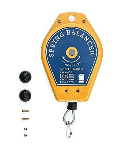 QWORK Spring Balancer, 1.5lbs - 3lbs Bearing Retractable Tool Fixture Holder for Assembly-line