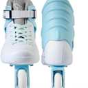 Inline Skates for Women Girls - Adult Inline Skates for Outdoor and Indoor, with Durable Outer Shell and Ankle Support, ABEC-7 Bearings, Solid and Comfortable (US Women 9, Blue / White)