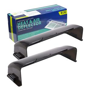 DGQ Unbreakable Air Deflector 8" to 12" Black Adjustable Heat and Air Vent Deflector Magnetic for Floor Registers, Vents, Sidewall, and Ceiling Registers (Pack of 2)