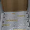 Yipscazo 10 Sheets Peel and Stick Stone Metal Tile Backsplash, Stick on Tiles for Backsplash Kitchen, Bathroom, Laundry Room, Camper, Fireplace (12'' X 12'', White Stone with Gold)