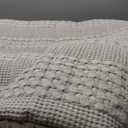 Sanracie Oversized King Quilt (120"x120"), Cotton Oatmeal Colored Waffle Weave Quilted Bedding Set Super Large Soft Bedspread 3Pcs Luxury Aesthetic Coverlet Set for All Season