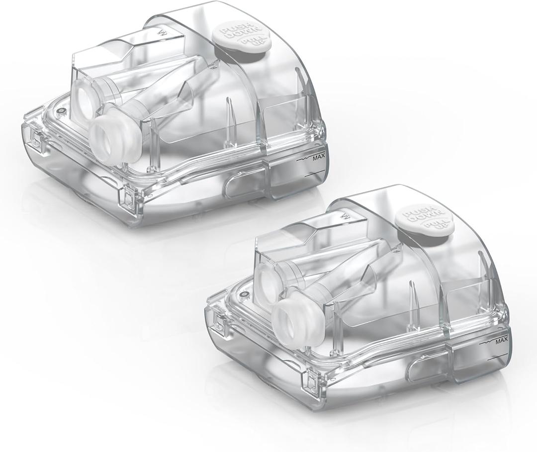 2 Packs Water Chamber for Airsense 11 & Aircurve 11, Leak-Free & Consistent Humidity Replacement CPAP Water Chamber with Top-Fill Port Technology, HumidAir Water Tank for ResMed Airsense 11 Supplies