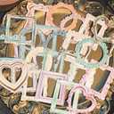 100 Pcs Vintage Frame Decorative Stickers - Scrapbooking Supplies for Planners, Wedding Albums, Junk Journals & Crafts (Color-1)