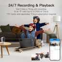 Vimtag Security Camera Outdoor 2.5K, 2.4G/5G Smart Wi-Fi Cameras for Home Security with Color Night Vision, Motion Activated Spotlight/Siren, IP66,2-Way Audio, Support Cloud/512G SD Card Storage,Wired