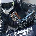 JOYROOM Motorcycle Phone Mount Holder - [Dual Vibration Dampener]150mph Anti-Shock Phone Holder for Motorcycle [Metal Extension Handlebar Clamp] Bicycle Bike Phone Holder Mount for 4.7-7" Cell Phones