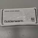 goldenwarm Pack of 2 4 inch Door Hinges Satin Nickel Self-Closing Spring Door Hinges - Heavy-Duty Spring Hinges for Interior and Exterior Doors, 5/8" Radius Corners (Satin Nickel Brushed-4inch)