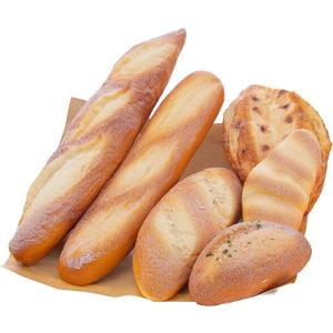 Woration 6pcs Fake Bread Set Decoration Realistic Loaves Artificial French Loaf Dessert Faux Food for Home Kitchen Bakery Display Photography Prop (Bread Combination 2)