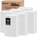 Washcloths Bulk - 200 Pack - Face Towels (12" x 12"), Highly Soft Wash Cloths and Hand Towels, Fast Drying Multi-Purpose Microfiber Cleansing Cloths for Bathroom, Hotel, Spa, and Salon - White