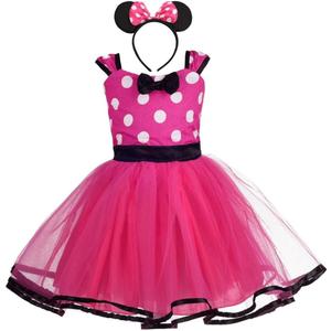 Dressy Daisy Baby Girl Polka Dots Fancy Dress Up Costume Birthday Party Tulle Dresses with Headband Pink/Red/Purple/Hot Pink (18-24 Months)