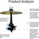 Mini Car Cymbal Air Vent Clip  Universal Car Drum Cymbal Ornament, Fun Musical Car Accessory Gift for Drummers & Music Lovers (Gold)