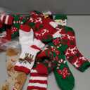 Gellwhu Christmas Fuzzy Socks for Women Girls Gifts Cute Fun Cozy Fluffy Winter Warm Slipper Xmas Holiday Socks, 20pcs