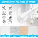 AIZESI 2pcs Spring Tension Curtain Rod 28 to 48 Inch,White Tension Rod Adjustable Curtain Rod Non Slip Curtain Tension Rod No Drill Spring Curtain Rod for Window?Bathroom?Doorway
