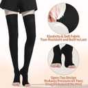 3 x 20-30 mmHg Compression Stockings for Women and Men,Thigh High Open Toe Compression Socks , Medical Graduated Support Hose for Varicose Veins, Edema, DVT,Relief Shin Splints,Edema,Swelling