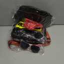 Yingzhao 9 Pcs Rocker Costumes Set for Men Women 80s Rocker Wig Inflatable Guitar Tattoo Sleeve Sunglasses Bandana and Hat