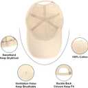 Mom Hat, Suitable for Mom to Wear on Parent-Child Activities, Embroidered Adjustable Cotton Baseball Cap Beige, Adjustable Size: 22-24 inches in circumference, 4.72 inches in height, and 2.75 inches in brim.